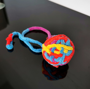 Jouets pour chats, boule <span class=keywords><strong>de</strong></span> <span class=keywords><strong>laine</strong></span>, pour aide à nettoyer les dents, cloche intégrée, pour chat - Product Image 4