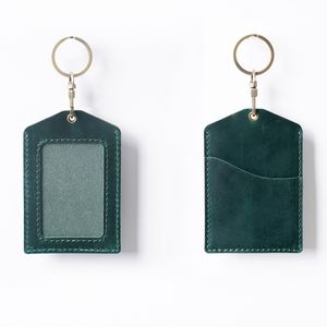 Étiquette de bagage en cuir PU durable avec fenêtre discrète et boucle en fil d'acier pour voyages internationaux - Product Image 1