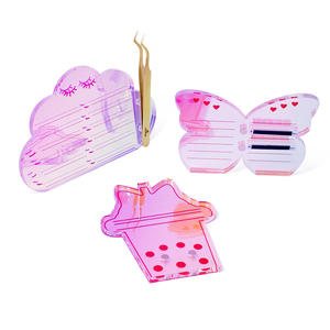 Herramientas de Pestañas Acrílicas con Forma de Corazón de Mariposa Arcoíris, Placa de Extensión de Pestañas con Forma Personalizada, Azulejo para Pestañas con Imán - Product Image 2