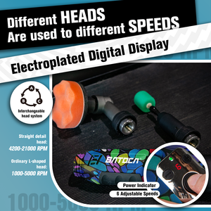 Pulidora y abrillantadora de coches inalámbrica de doble acción de 300W y 2000mAh con batería, 0/3/12mm, para detallado automotriz DIY - Product Image 3