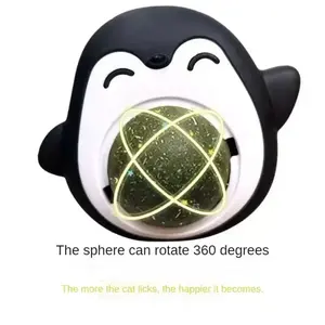 Palline di erba gatta giocattolo di menta di plastica sana per gatti denti che digrignano la parete Stick-On Snack per animali domestici - Product Image 5