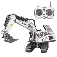 YIGONG BC1043 2.4G 11CH Excavadora RC de Aleación Metálica 1/20, Máquina de Construcción con Garra