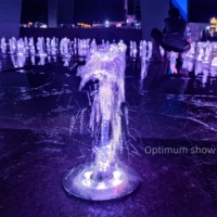 Fontaine interactive musicale programmable pour enfants, pour terrasses et sols secs, projet Émirats Arabes Unis