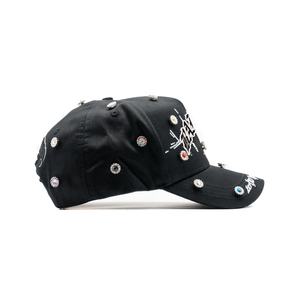 Gorras Personalizadas al por Mayor G5 Thirty-one 31 Gorra de Béisbol de 5 Paneles de Algodón con Pedrería Floral - Product Image 4