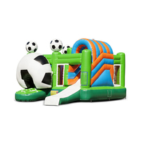 Château gonflable de football pour enfants avec toboggan, équipement de parc d'attractions, Pasta BC-054, garantie de 3 ans, personnalisable