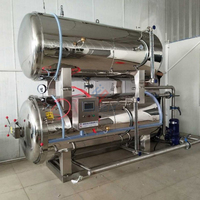 Bain-marie industriel pot de stérilisation stérilisateur à vapeur à pression verticale machine de stérilisation commerciale à jet d'eau chaude