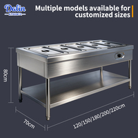 Vitrine chauffante électrique pour aliments chauds, armoire de maintien au chaud, présentoir de comptoir pour buffet, support chauffant en acier inoxydable