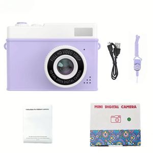 Appareil photo numérique miniature vintage pour enfants, écran IPS 2,0 pouces, double caméra, photographie en un clic, compatible Instax, léger, jouets pas chers - Product Image 1