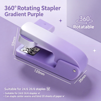 360 °   Agrafeuse rotative, agrafeuse de bureau haute performance pour usage professionnel et domestique, agrafeuse pour brochures à agrafage central, cadeau de papeterie