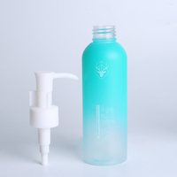 Bouteille à pompe en plastique mat, contenant rond vide pour Lotion, soins de la peau, emballage des cosmétiques, de luxe, 150ml, 200ml, 250ml