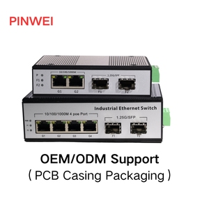 Pinwei nhà máy OEM/ODM công nghiệp chuyển đổi <span class=keywords><strong>4</strong></span> 8 16 24 cổng <span class=keywords><strong>Ethernet</strong></span> sợi chuyển đổi PoE Gigabit với 2 <span class=keywords><strong>SFP</strong></span> cổng - Product Image 5