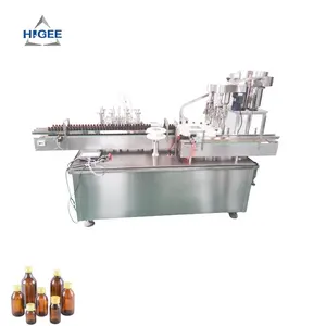 PET bottle 30ml 60ml 90ml cough syrup filling capping machine oral filling solution line