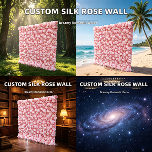Mur de fleurs d'hortensias et de roses mélangées, idéal pour les fêtes d'anniversaire, les baby showers et les révélations de sexe. - Product Image 6