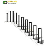 Rampe d'escalier industrielle en U DF, garde-corps métallique pour escaliers, piquet de rampe