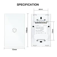 Moes ZigBee Smart Boiler Switch Pemanas Air Pintar Tuya APP Remote Control Alexa Google Voice Control Panel Kaca Memerlukan Hub