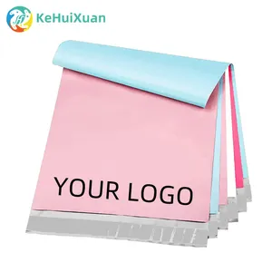 KHX Recycled biodegradable Pink polybag custom biodegradable courier poly mailer mailing bags for packaging