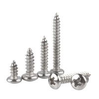 Clou autotaraudeur en fer nickelé M2/M2.3/M2.6/M3 à tête Phillips avec pointe filetée pour le travail du bois CLASSE 4