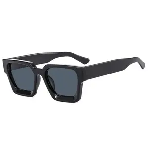 2024 ucuz moda marka tasarımcısı klasik tonları boy plastik güneş gözlüğü kare erkekler özel logolu güneş gözlükleri