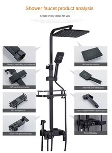 Đồng thau tăng áp đa chức năng vòi hoa sen đầu Đặt vòi tĩnh nhiệt đánh bóng mềm phun liên tục cho nhà khách sạn sử dụng duy nhất - Product Image 4