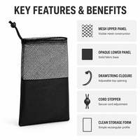 Pochette en coton noir avec cordon de serrage, logo personnalisé, vente en gros, emballage écologique réutilisable pour bijoux, cosmétiques, vente au détail, OEM