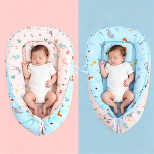 Lit bébé pliable personnalisable, taille moyenne, transat portable, nid douillet amovible et lavable, lit de couchage anti-pression - Product Image 2