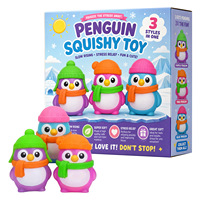 Jouet Squishy Pingouin à Remontée Lente, Texture Tricotée, Forme Ovale, Effet Roly-poly, Yeux Blancs, Pupille Noire, Déformation Profonde, Guérison