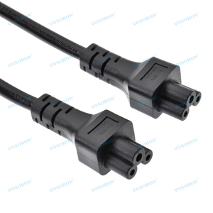 C14 để 2xc5 Splitter điện cắm ngắn dây, đơn IEC 320 C14 Nam để kép C5 Nữ Y Splitter Adapter Dây cáp 1ft - Product Image 5