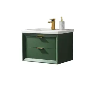 Luxury Plywood Wall Mounted Small Modern Bathroom Sink Base Cabinets Antique Vanity