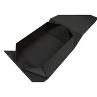 Boîte à bijoux magnétique pliable personnalisée en carton noir, emballage de vêtements, boîte cadeau magnétique de luxe en papier rose avec logo