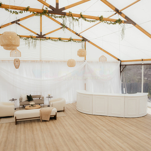 Carpa Blanca Impermeable para Bodas con Paredes Laterales Transparentes, Ideal para Fiestas, Cumpleaños en el Jardín, 6x9m, Carpas para Eventos - Product Image 2