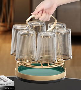 Porte-gobelet rotatif <span class=keywords><strong>pour</strong></span> la cuisine avec crochets <span class=keywords><strong>pour</strong></span> égouttoir Organisateur <span class=keywords><strong>pour</strong></span> verres et gobelets Ustensiles de cuisine - Product Image 5