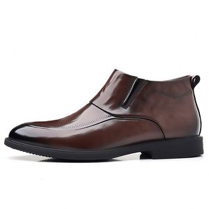 รองเท้าหนังทรงเหลี่ยมแบบผูกเชือก สไตล์อ็อกซ์ฟอร์ด สำหรับชุดสูทธุรกิจ เพิ่มความสูง หนังนุ่ม ใส่ได้ในฤดูร้อน ฤดูใบไม้ผลิ งานแต่งงาน กันลื่น - Product Image 5