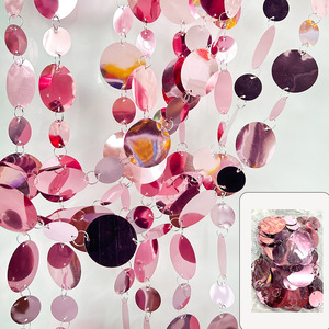 Guirnalda de Lentejuelas de 1m, Cortina de Lentejuelas Dobles de 3+5cm, Decoración Multicolor <span class=keywords><strong>para</strong></span> Bodas, <span class=keywords><strong>Cumpleaños</strong></span> y Cabinas de Fotos <span class=keywords><strong>para</strong></span> Fiestas - Product Image 4