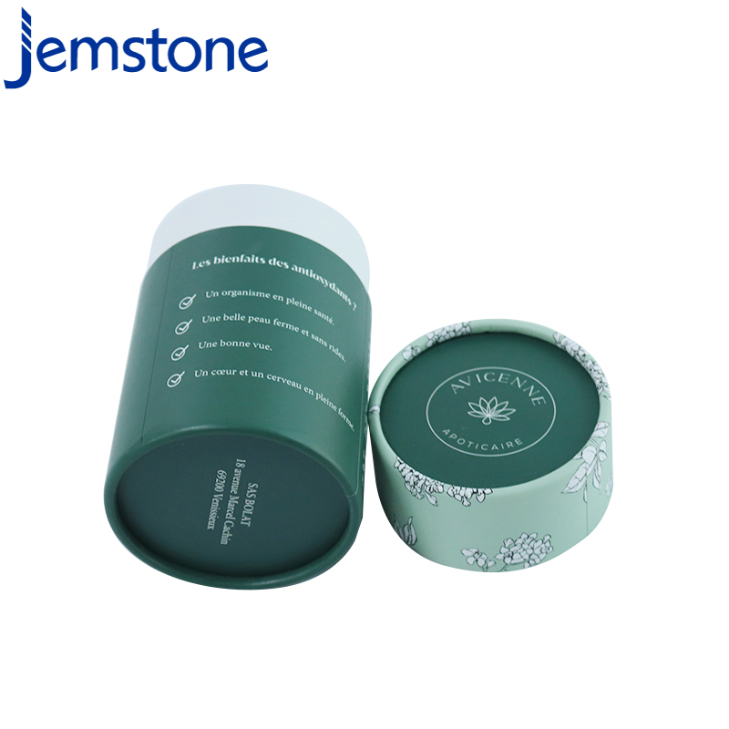 paper box tube bottle packaging cylinder tube wax packaging tube factory recyclable logo round for dried fruit