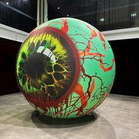 Decoración Inflable de Globo Ocular de Halloween con Luces LED para Fiestas