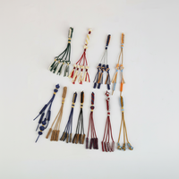 Pendentif LONGJIE en nœud de maïs tressé à la main avec franges, style ancien, accessoires de bricolage culturels, pendentif sûr