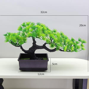 Seizoen Mini Kunstmatige <span class=keywords><strong>Bonsai</strong></span> Groene Pijnboom Plastic Potten Thuis Kantoortafel Decor Bruiloft Thanksgiving Modern Luxe Design - Product Image 3