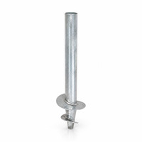 Poteau hélicoïdal de 88,9 mm de diamètre, paroi de 3,0 mm d'épaisseur, longueur de 1600 mm, vis de terre, ancre de sol, vente en gros sur mesure