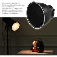 Réflecteur standard de 7 pouces, diffuseur de lumière, abat-jour avec grille en nid d'abeille pour flash studio Bowens Mount, flash Speedlite