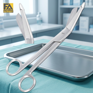 Ciseaux à pansements Lister à extrémité angulaire en acier inoxydable, instrument manuel de chirurgie générale, certifié CE Classe I - Product Image 3