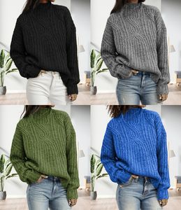 Suéter Casual de Manga Larga con Cuello Alto y Color Sólido para Mujer, Precio al por Mayor, Moda - Product Image 3