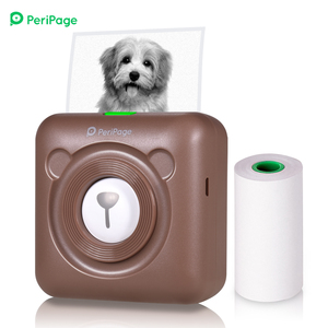 Imprimante photo portable miniature <span class=keywords><strong>Peripage</strong></span> <span class=keywords><strong>A6</strong></span> HD 304 DPI noir et blanc 2 pouces, imprimante thermique de poche pour étiquettes et notes, papiers d'impression - Product Image 3