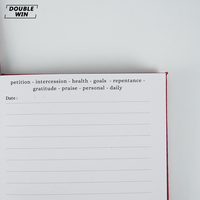 2026 2027 Impression personnalisée Logo Gratitude Manifestation Santé Mentale Femmes Prière Planificateur Journal Cahier