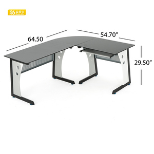 Bắc Âu hiện đại bàn văn phòng phong cách đơn giản Slate Bàn máy tính cho căn hộ nhỏ nghiên cứu làm Countertop Chất liệu kính cường lực - Product Image 3