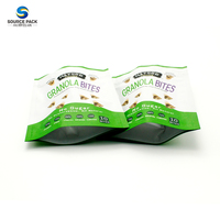 Venta al por mayor de alimentos secos de embalaje logotipo personalizado impreso cremallera de plástico de pie bolsa para alimentos de cereales de embalaje