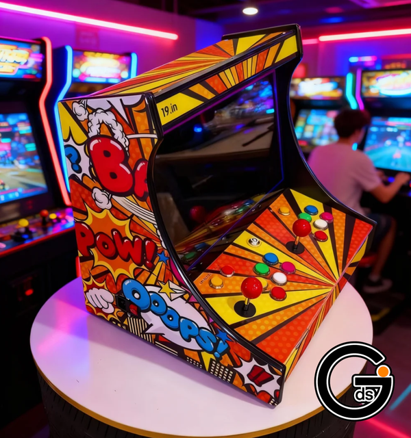 Two-Player Street Fighter Arcade Video Game Bartop Arcade 22 Inch Full HD Screen Coin Operated Retro Bartop Machine FC/GBC/MD