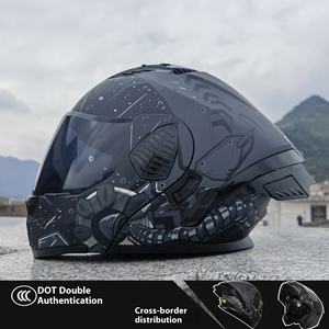 Casco de motocicleta certificado DOT a precio de fábrica con doble lente para hombres y mujeres que montan - Product Image 3