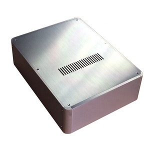 Boîtier en <span class=keywords><strong>aluminium</strong></span> BRZHIFI BZ2409H à coins arrondis pour préampli/décodeur/amplificateur casque, boîte de sortie DIY HIFI - Product Image 1