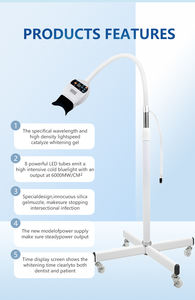 LED Luz azul fría Blanqueamiento dental Mancha amarilla Eliminar gel blanqueador catalítico Lámpara blanqueadora de dientes Azul Rojo Púrpura Luz - Product Image 3