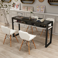 Ensemble table et chaise en plastique pour manucure, style japonais, double table économique, pour salon de manucure commercial, luxe simple